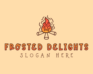 Wood Camp Fire logo design