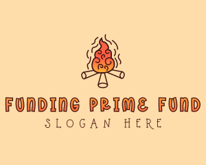 Wood Camp Fire logo design