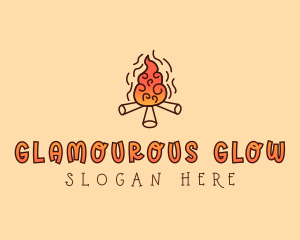 Wood Camp Fire logo design