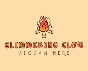 Wood Camp Fire logo design