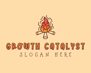 Wood Camp Fire logo design