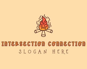 Wood Camp Fire logo design