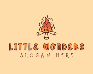 Wood Camp Fire logo design