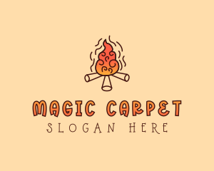 Wood Camp Fire logo design