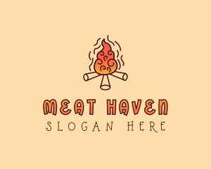 Wood Camp Fire logo design