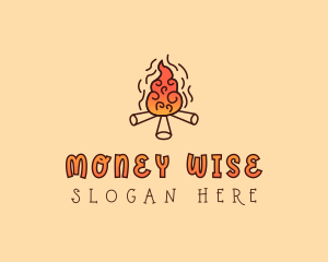 Wood Camp Fire logo design