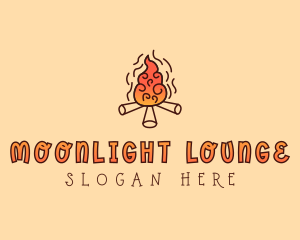 Wood Camp Fire logo design