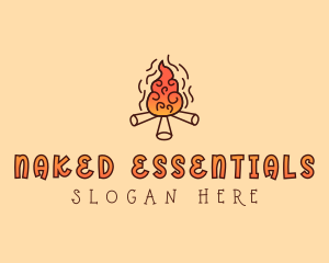 Wood Camp Fire logo design