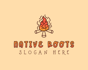 Wood Camp Fire logo design