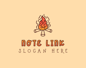 Wood Camp Fire logo design