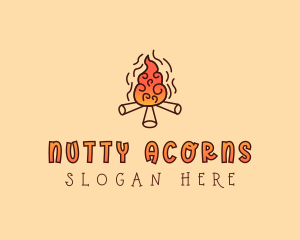 Wood Camp Fire logo design