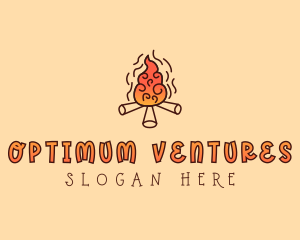 Wood Camp Fire logo design