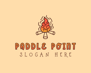 Wood Camp Fire logo design