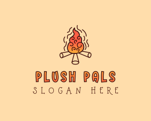 Wood Camp Fire logo design