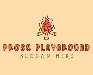 Wood Camp Fire logo design