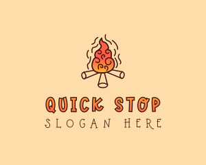 Wood Camp Fire logo design