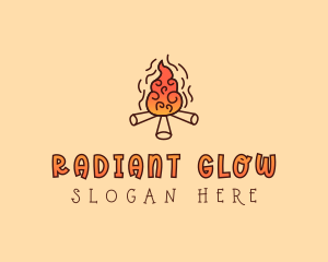 Wood Camp Fire logo design