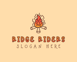 Wood Camp Fire logo design