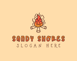 Wood Camp Fire logo design