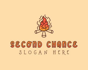 Wood Camp Fire logo design