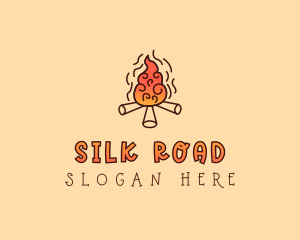 Wood Camp Fire logo design