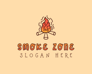 Wood Camp Fire logo design