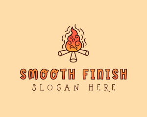 Wood Camp Fire logo design