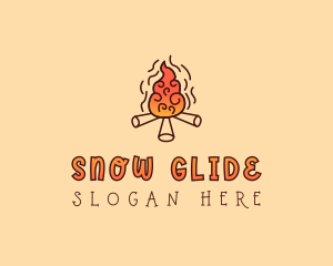 Wood Camp Fire logo design