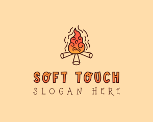 Wood Camp Fire logo design