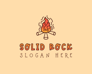 Wood Camp Fire logo design