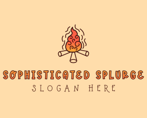 Wood Camp Fire logo design