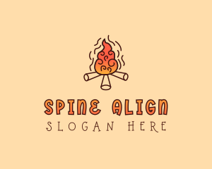 Wood Camp Fire logo design