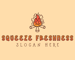 Wood Camp Fire logo design