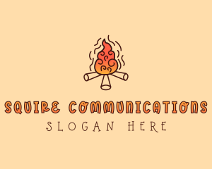 Wood Camp Fire logo design