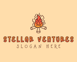 Wood Camp Fire logo design