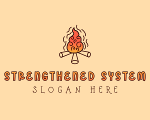 Wood Camp Fire logo design