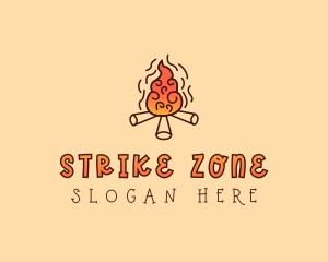 Wood Camp Fire logo design