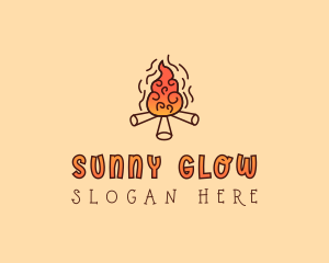 Wood Camp Fire logo design