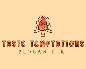 Wood Camp Fire logo design