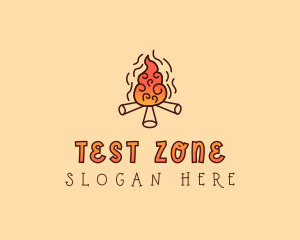 Wood Camp Fire logo design