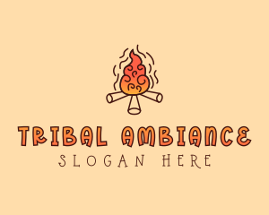 Wood Camp Fire logo design