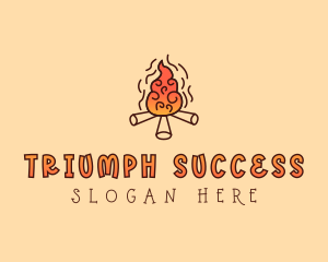 Wood Camp Fire logo design