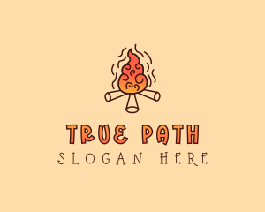 Wood Camp Fire logo design