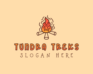 Wood Camp Fire logo design