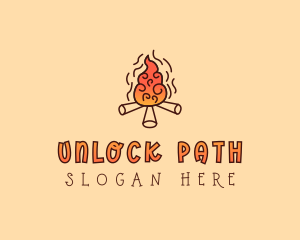 Wood Camp Fire logo design