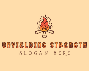 Wood Camp Fire logo design