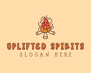 Wood Camp Fire logo design