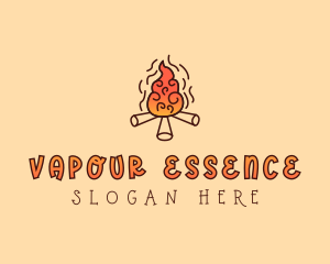 Wood Camp Fire logo design