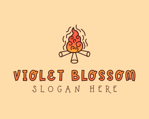 Wood Camp Fire logo design