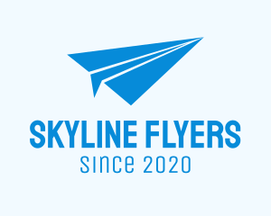 Blue Paper Plane logo design